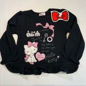 2T-3T Hello Kitty NWT black long sleeve shirt